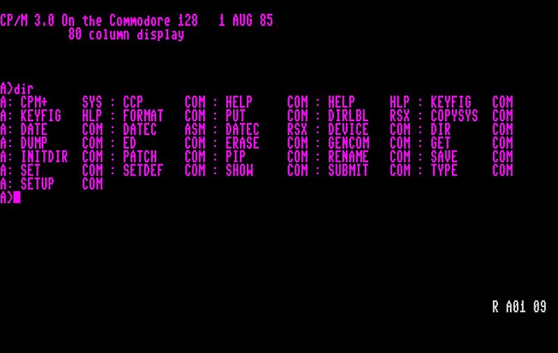 Commodore C128: Modo CPM