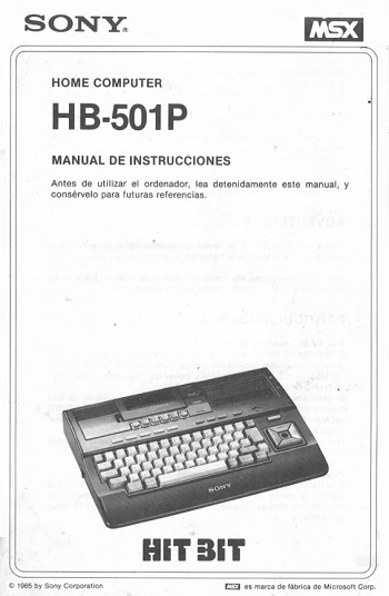 Sony HB-501P: Manual de Instrucciones