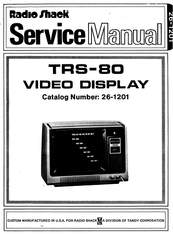 Radio Shack TRS-80 Model I Monitor: Service Manual Versión 1