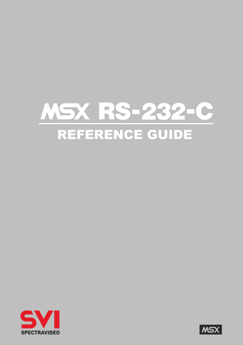 Spectravideo SVI-737: MSX RS-232-C Reference Guide