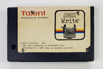Talent MSX Write: Cartridge - SN