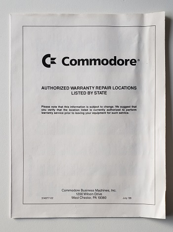 Commodore C1670: Repair Locations - CA1173938