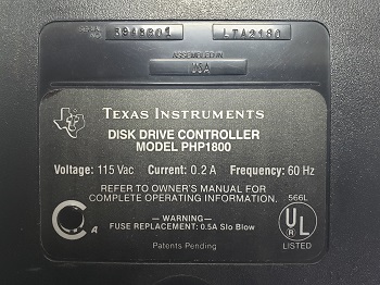 Texas Instruments PHP1800 (Sidecar): Etiqueta 3948601