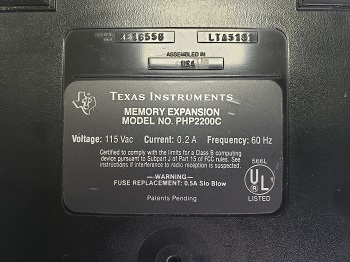 Texas Instruments PHP2200C (Sidecar): Etiqueta 38165584