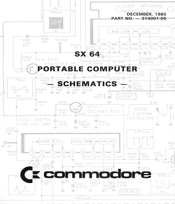 Commodore SX-64: Portable Computer Schematics