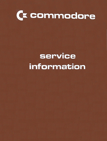 Commodore SX-64: Service Information