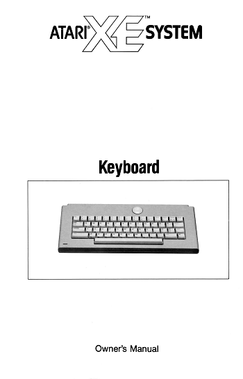 Atari XEGS: Keyboard Owners Manual