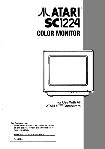 Atari SC1224: Color Monitor