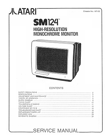 Atari SM124: Service Manual