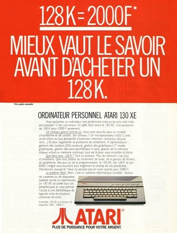 Atari 130XE: Mieux vait le savoir avant dacheter un 128K