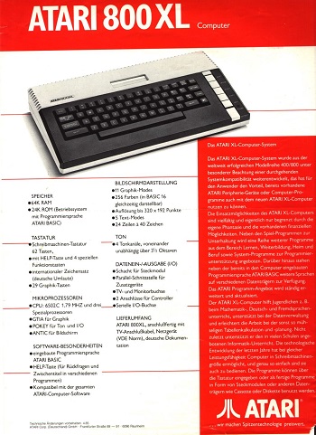Atari 800XL: Computer